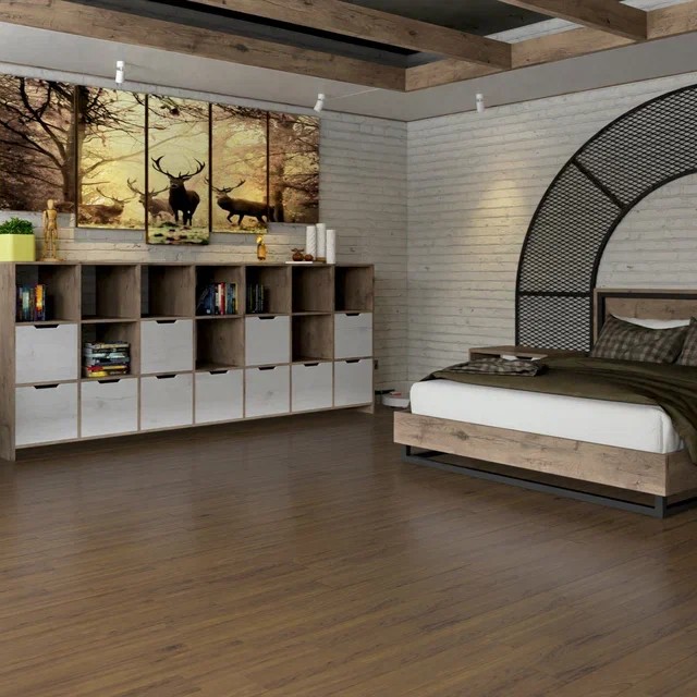 Массивная доска Damy Floor Лакированный Дуб Ореховый