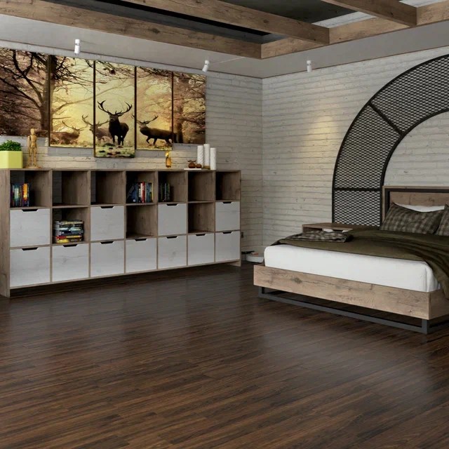 Массивная доска Damy Floor Лакированный Дуб Каштановый