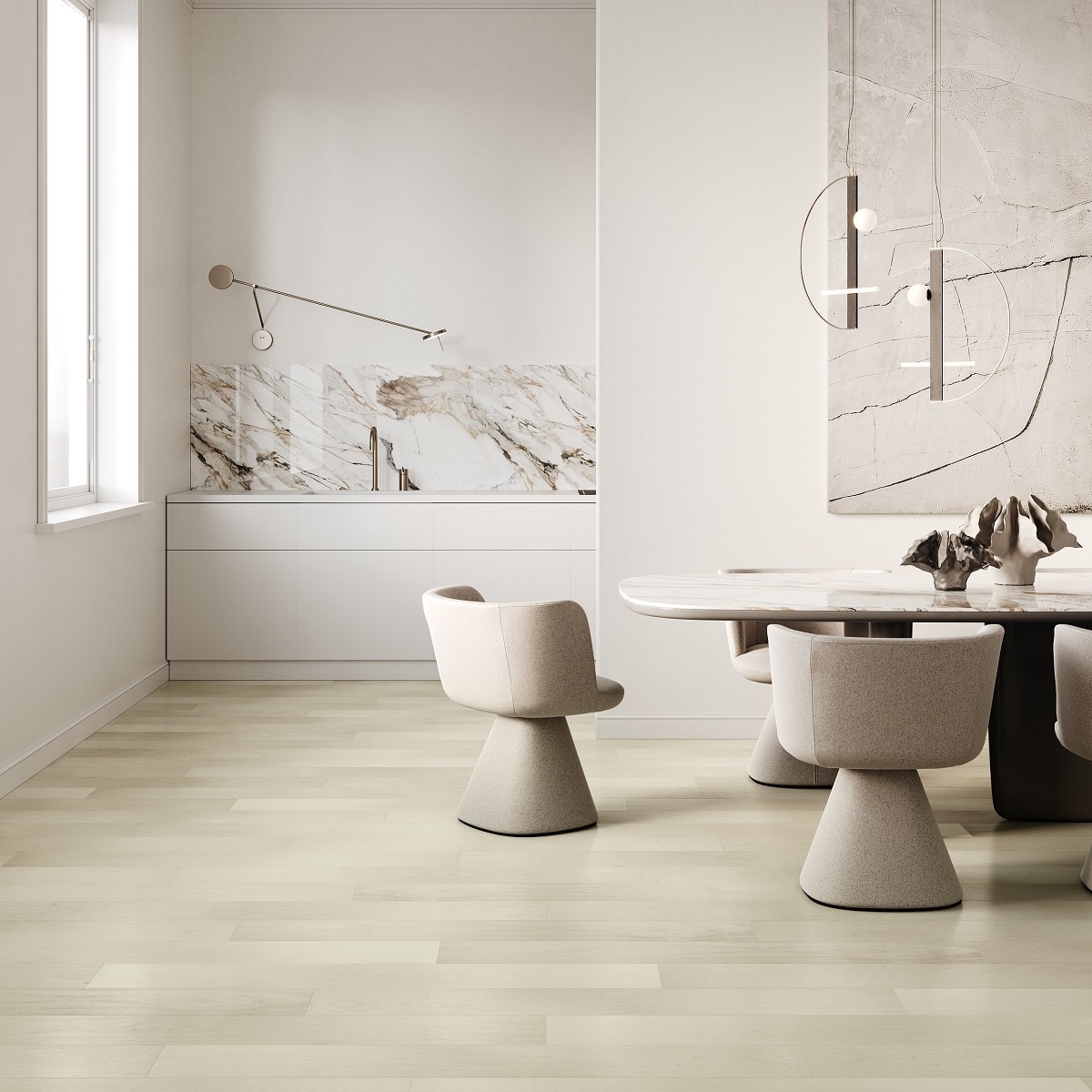 Кварцевый паркет Quartz Parquet Клён Американский Белый